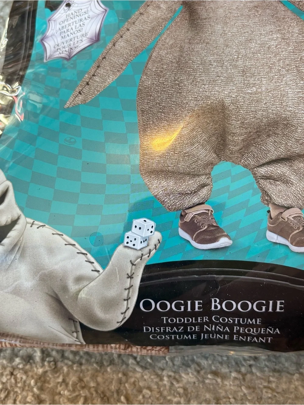 Disney Oogie Boogie Toddler Costume 3T 4T Halloween Nightmare Before Christmas